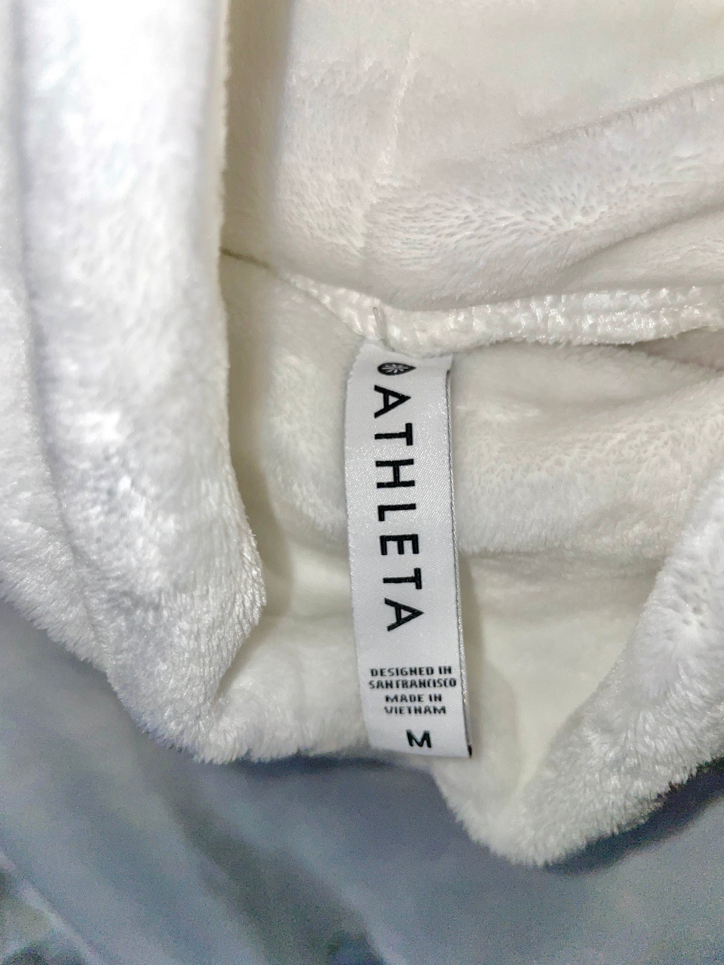 ATHLETA Fuzzy Polar White Sweatshirt - Size M