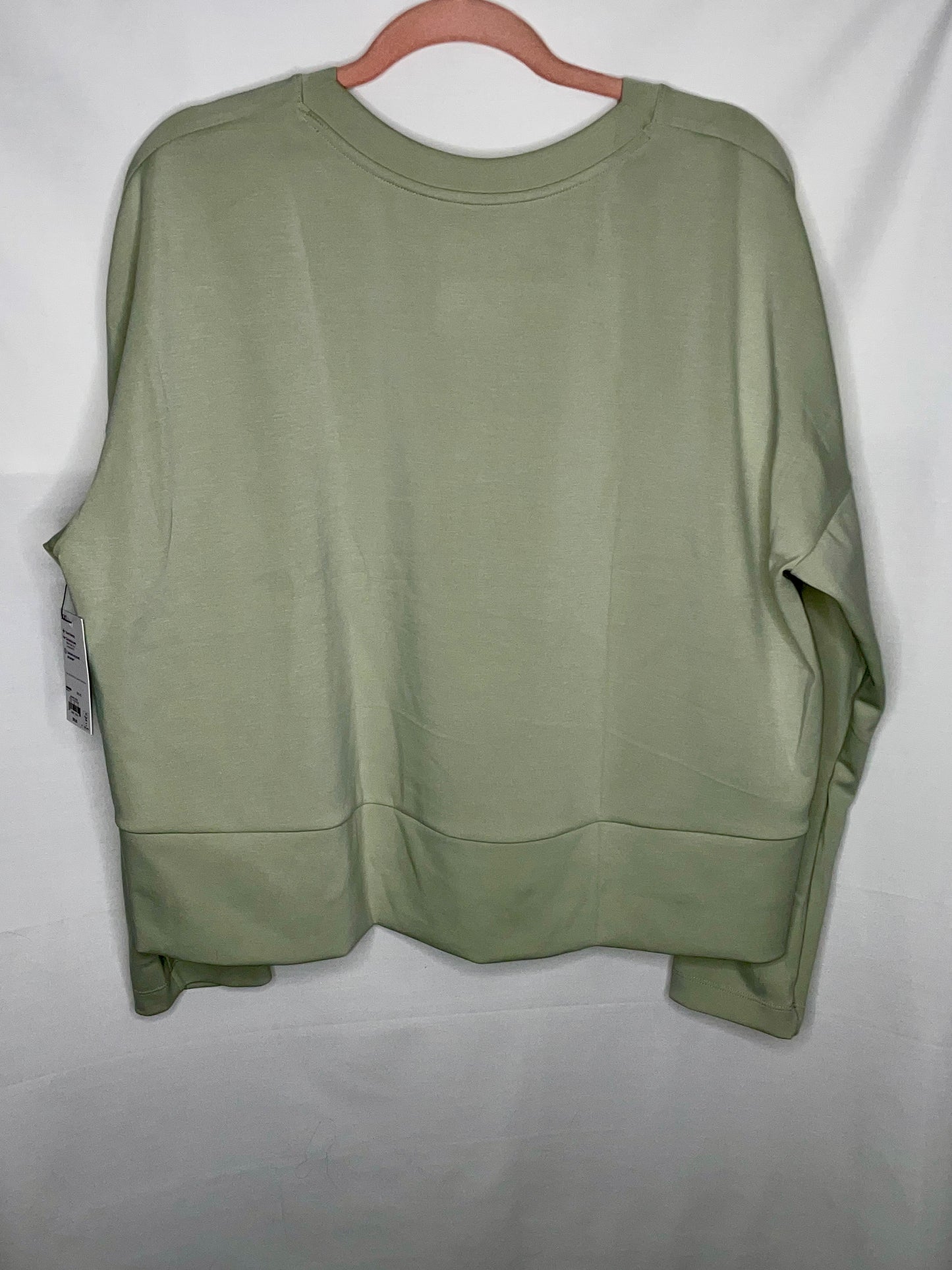 FLX Travel Women's Pullover Crop Sweatshirt Long Sleeve Light Green Relaxed - Size XXL
