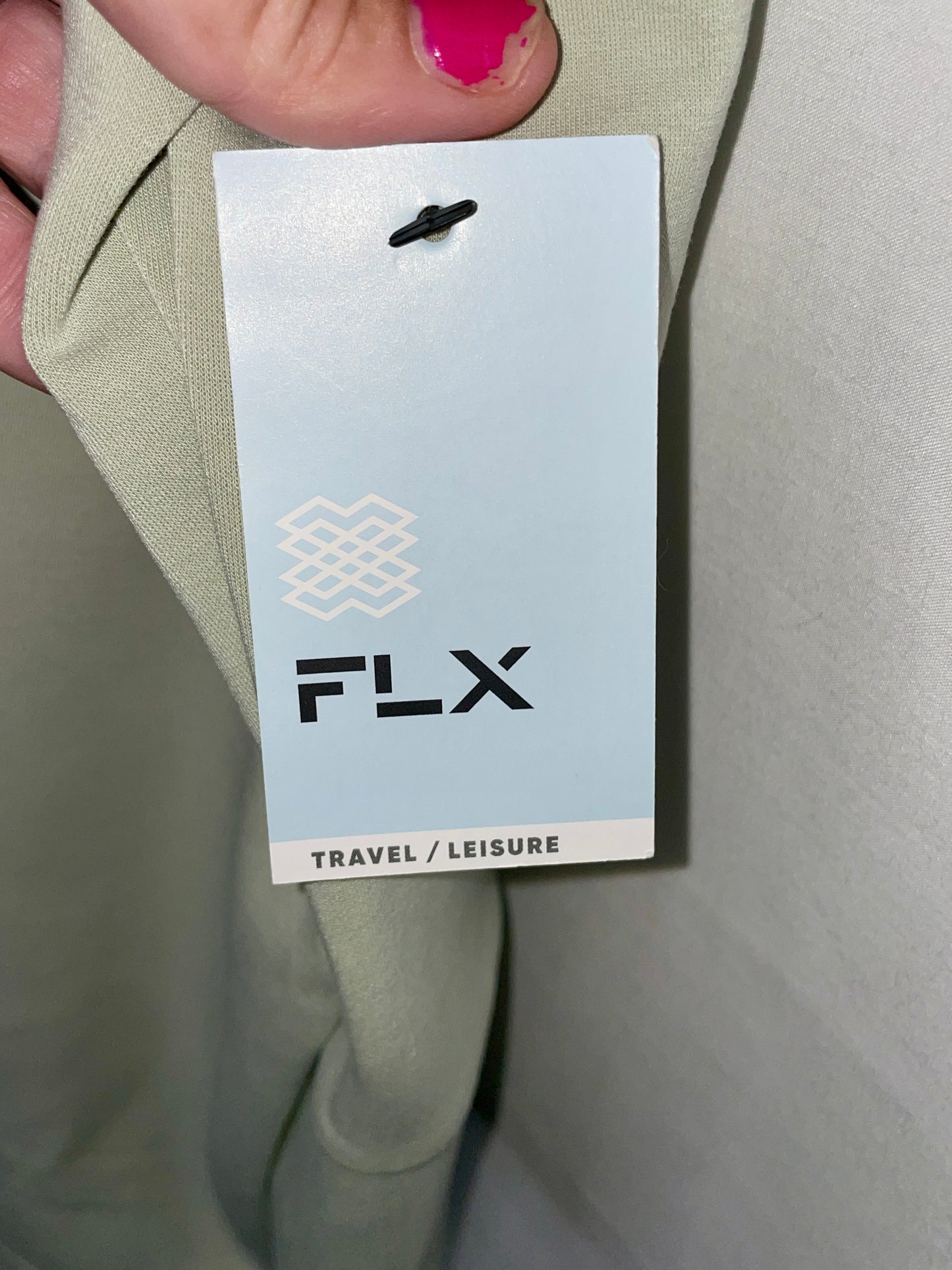 FLX Travel Women's Pullover Crop Sweatshirt Long Sleeve Light Green Relaxed - Size XXL