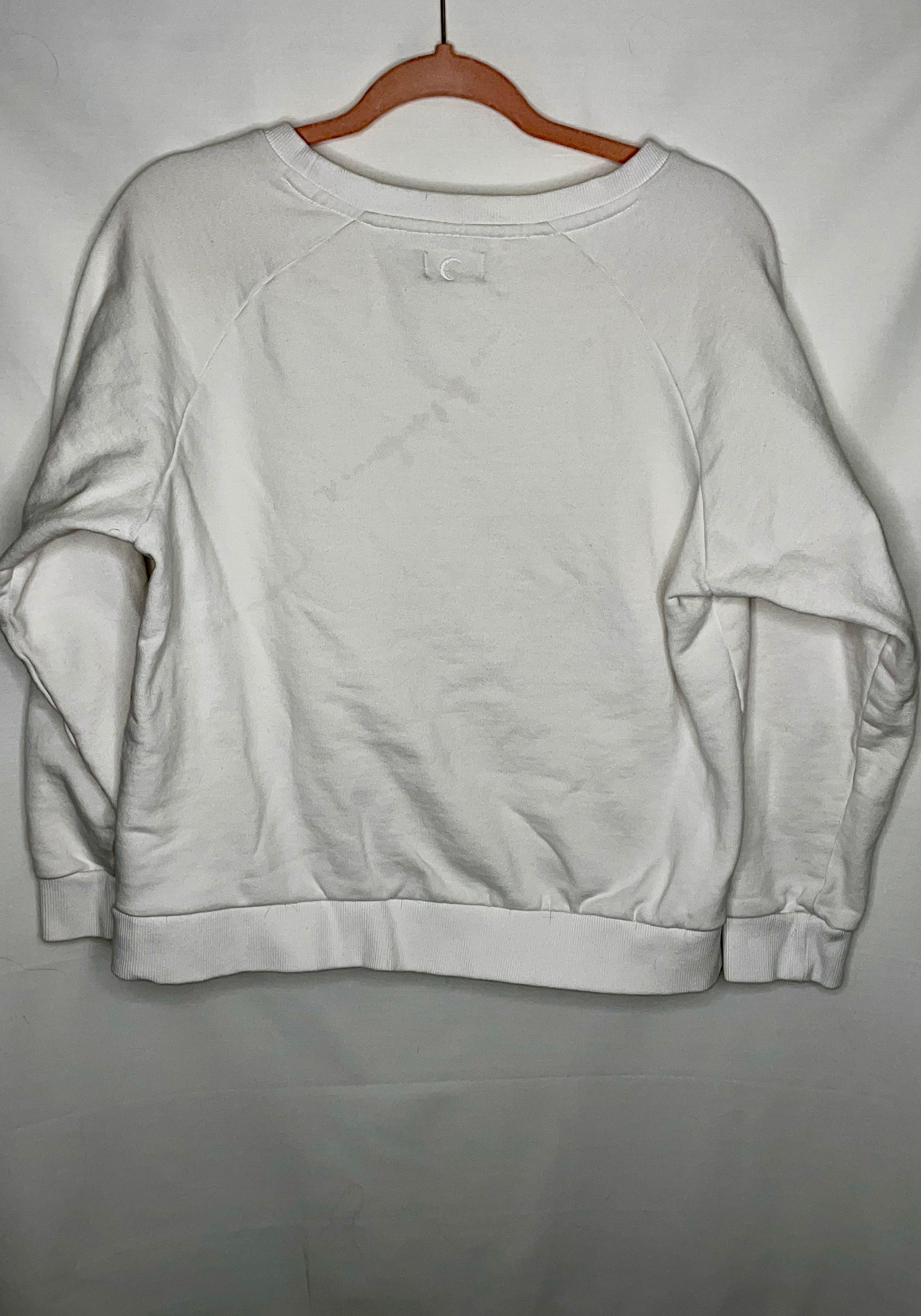 ZYIA Active Women's White Embroidered Logo Sweatshirt - Size L