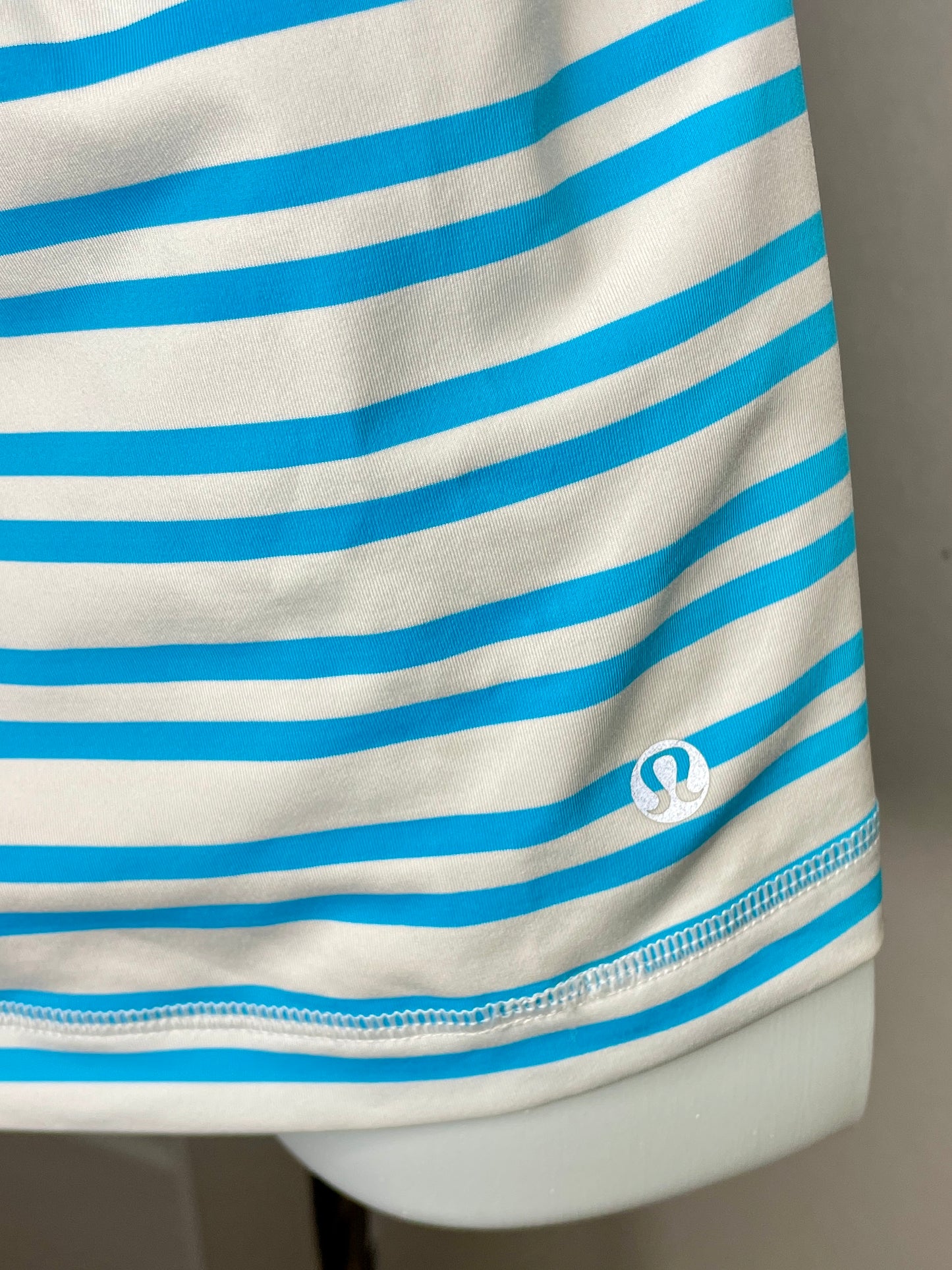 Lululemon Free To Be Blue White Striped Racerback Tank - Size M