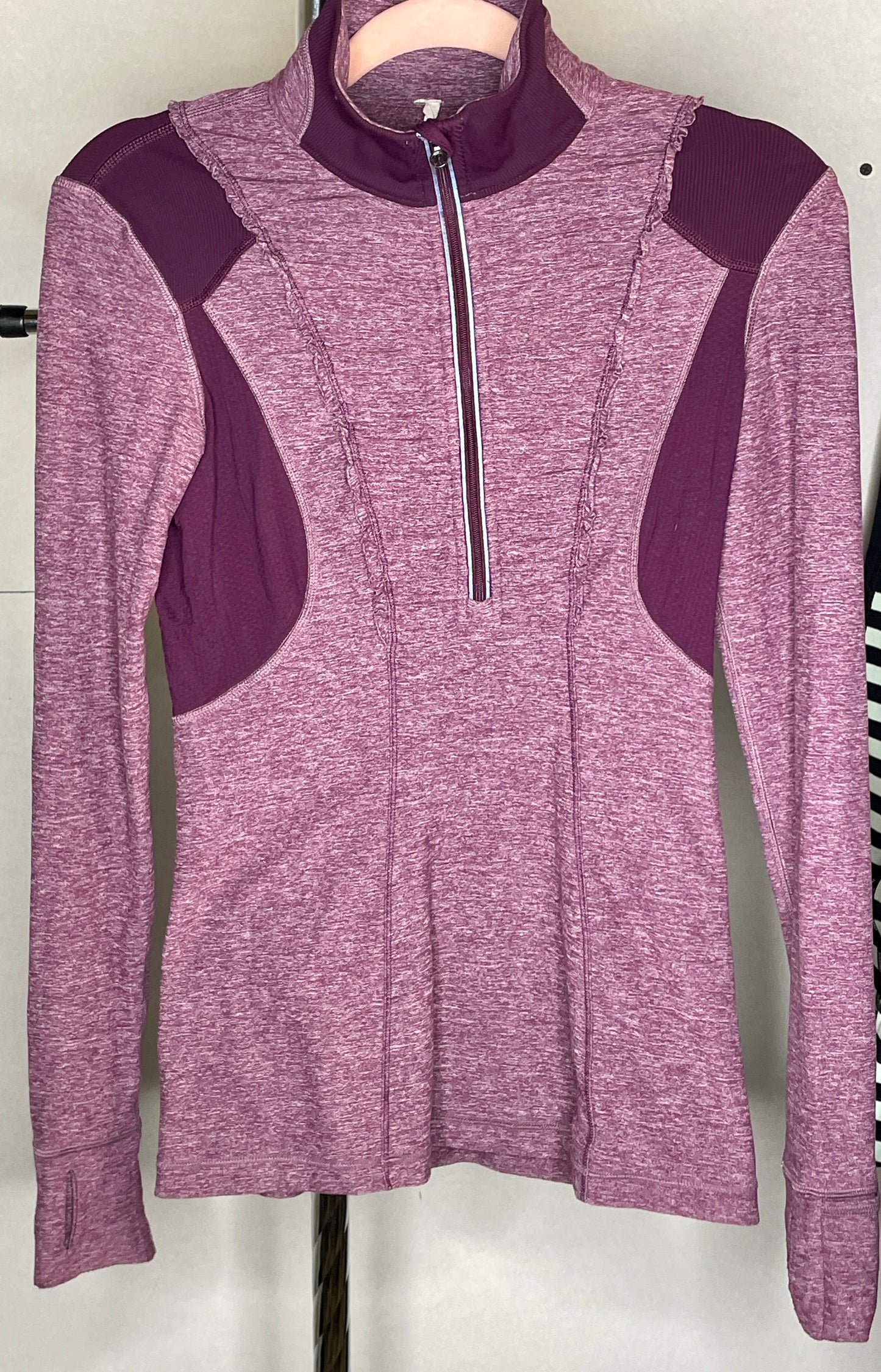 Lululemon | Run Your Heart Out Pullover Workout Purple quarter Zip - size 4