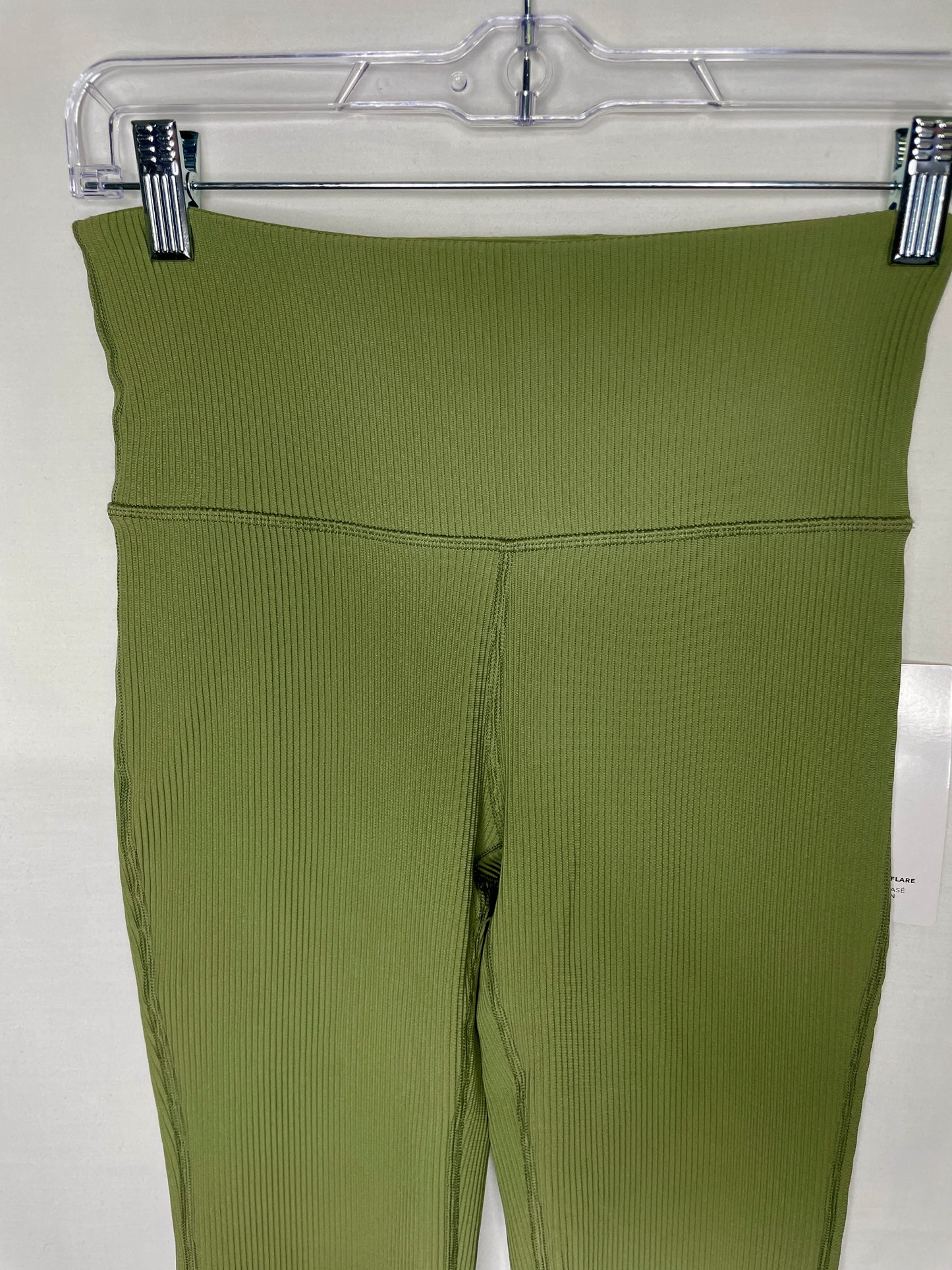 NWT ATHLETA Women's Elation Rib Crop Flare Pants Green - Size XS