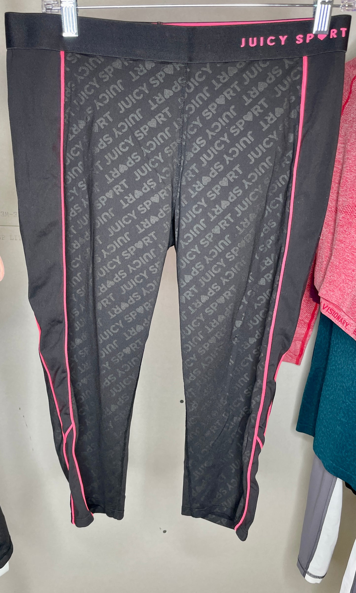 Juicy Couture Athletic Set Hot Pink and Black - Size XL
