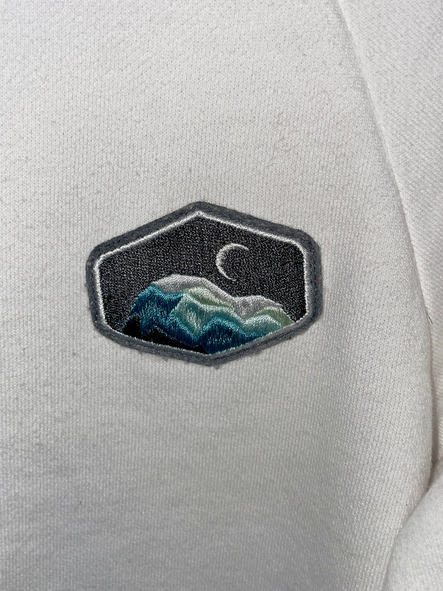 ZYIA Active Women's White Embroidered Logo Sweatshirt - Size L
