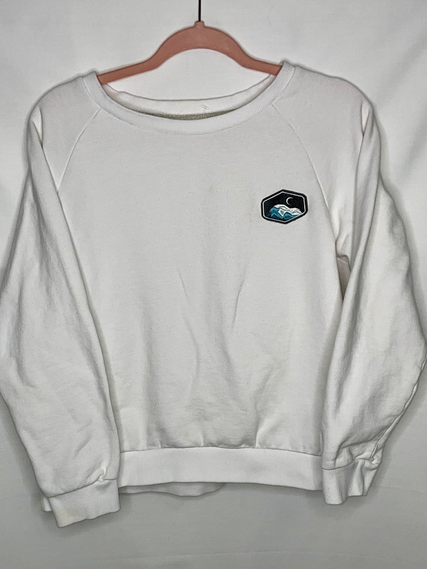 ZYIA Active Women's White Embroidered Logo Sweatshirt - Size L