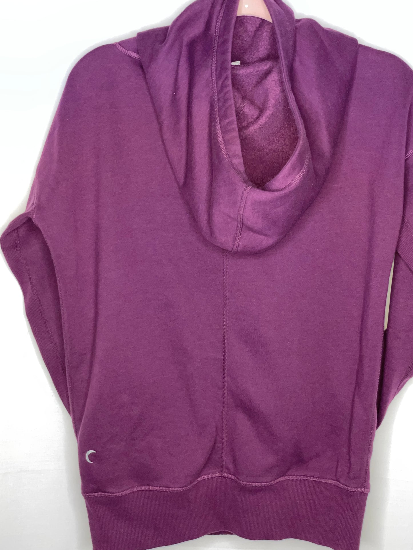ZYIA Active Women’s Oh So Soft Cowl Neck Hoodie Sweatshirt Plum - Size L
