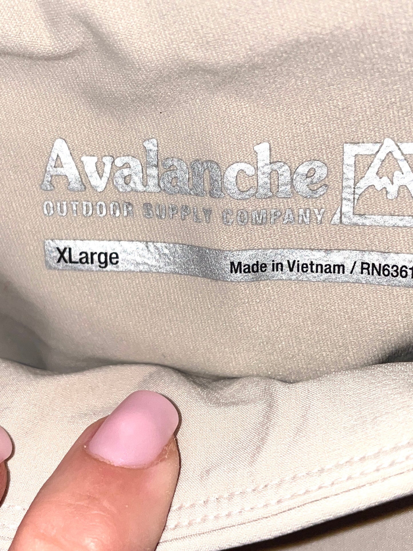Avalanche High Waisted Beige Tan Stretch Yoga Athletic Pants - Size XL