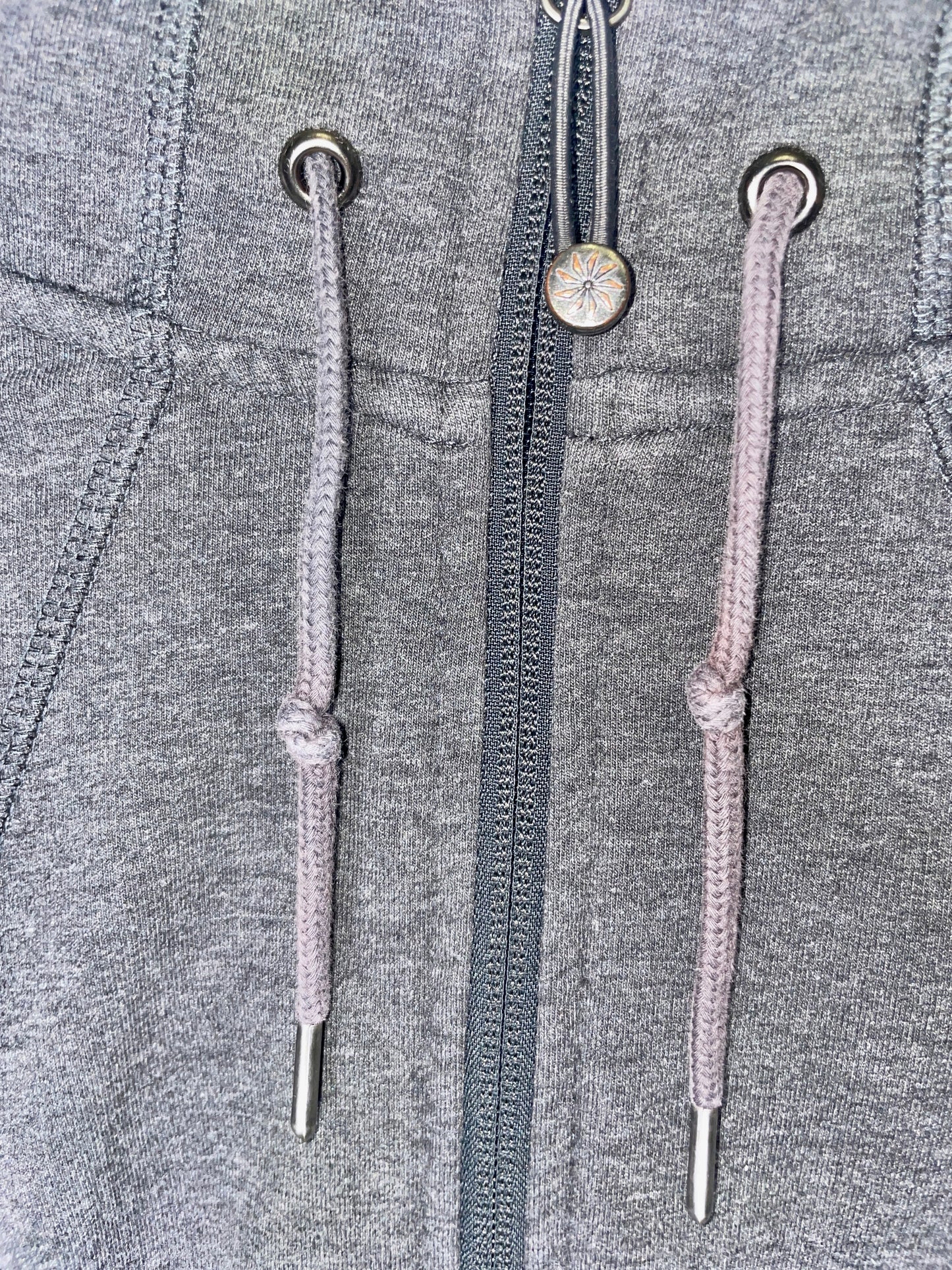 ATHLETA Polyester Cotton Full Zip Athletic Fit Hoodie Jacket Grey - Size S