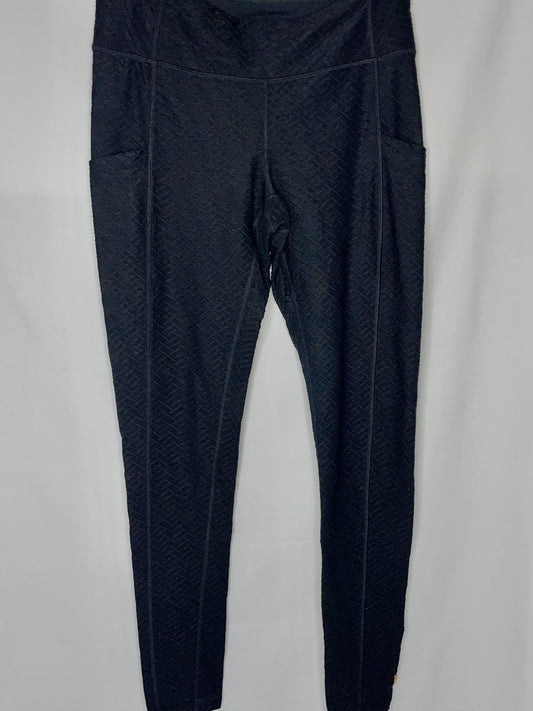 Lucy Black Textured Print Leggings - Size M