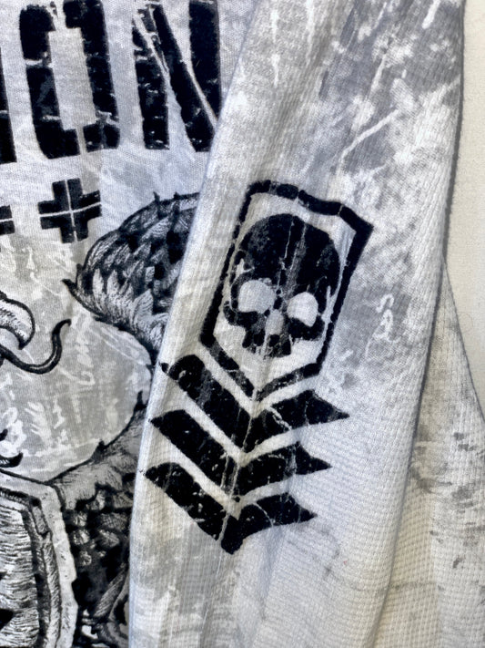 Affliction Men's Y2K 2000s Cyber Grunge  Hoodie - Size L