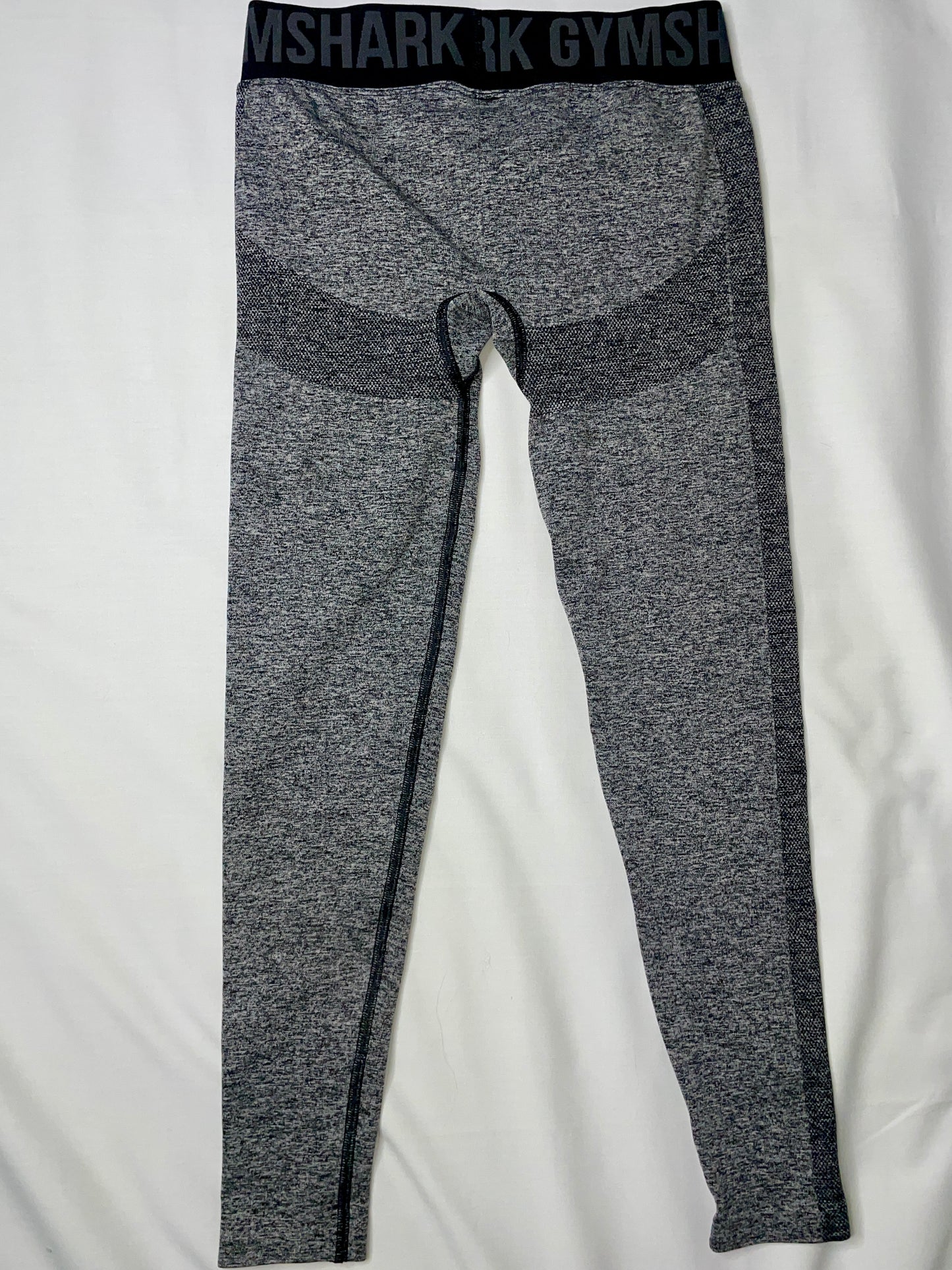 GYMSHARK Flex Low Rise Logo Leggings Black and Gray - Size S