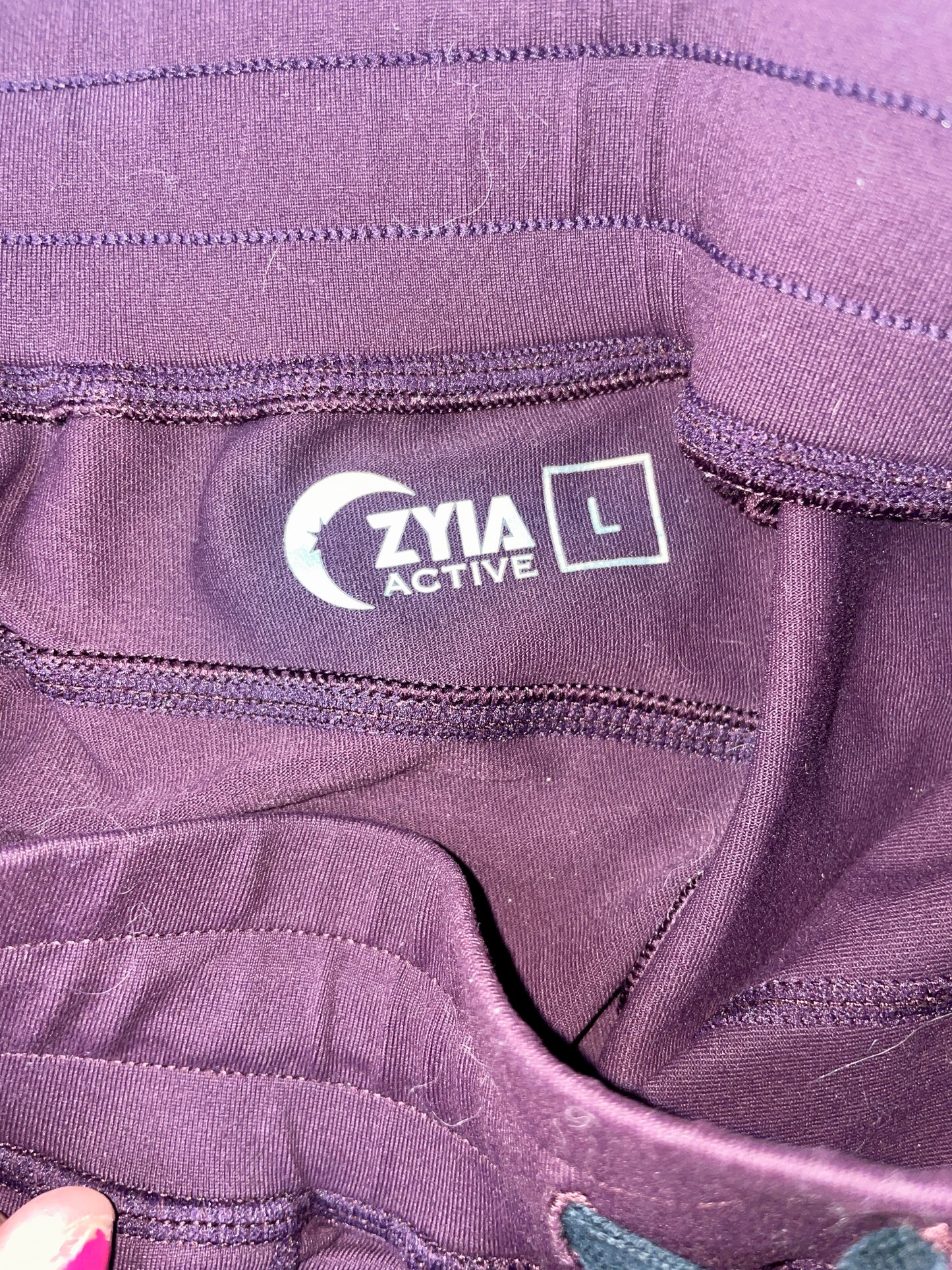 ZYIA Active Women's Drawstring Nylon Spandex Stretch Joggers - Size L