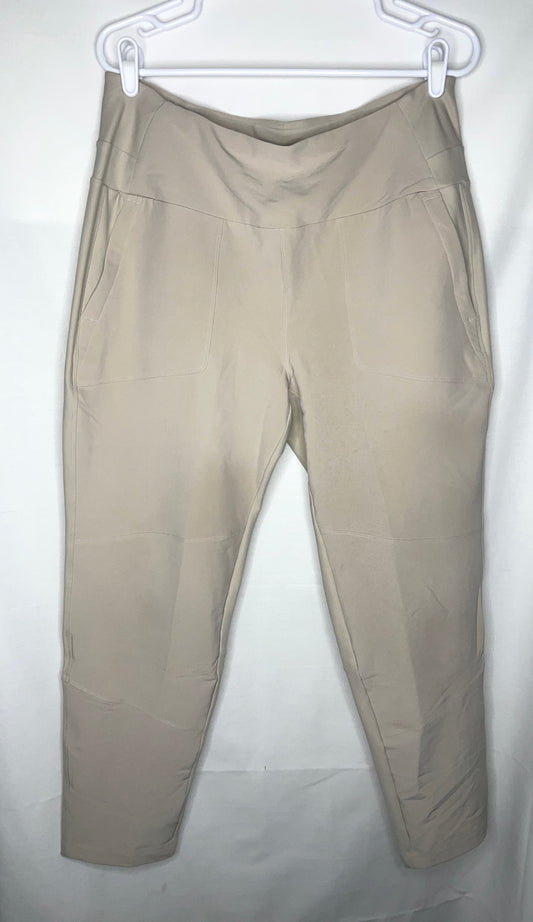 Avalanche High Waisted Beige Tan Stretch Yoga Athletic Pants - Size XL