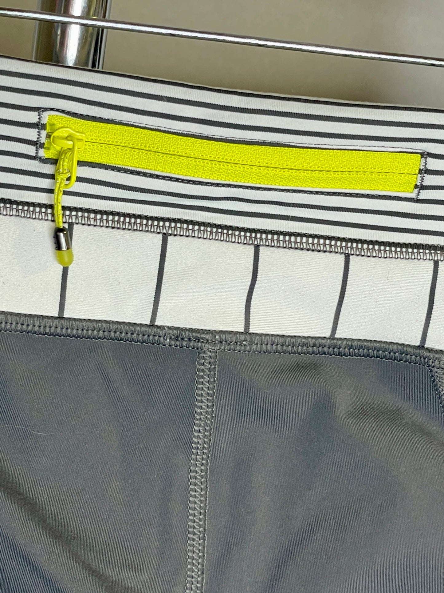 Lululemon Run Inspire Crop II Gray Classic Stripe Leggings - Size 8