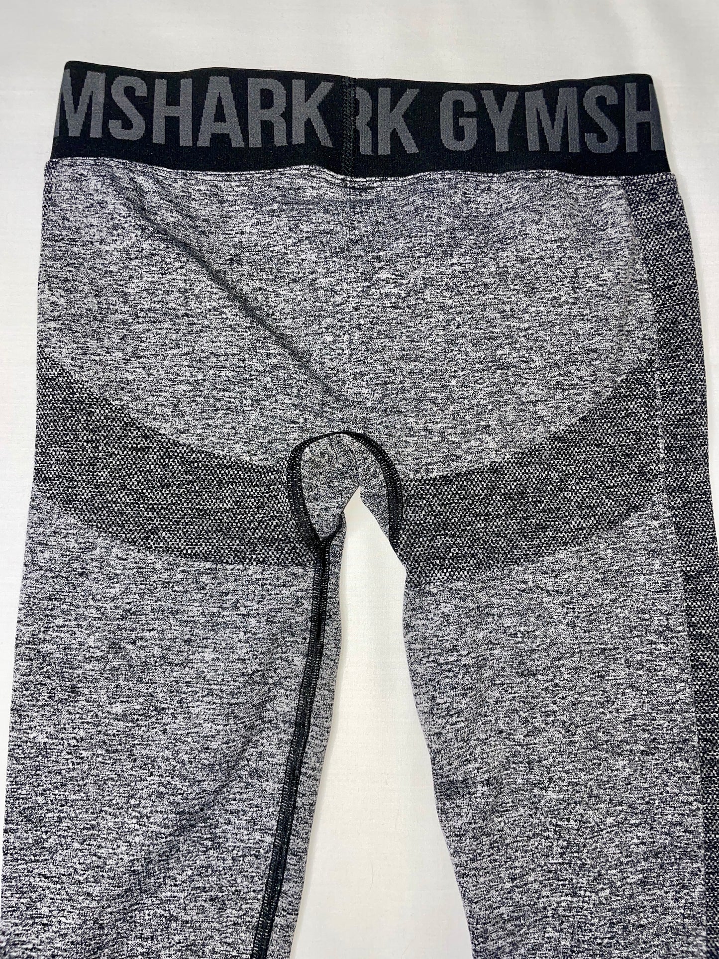 GYMSHARK Flex Low Rise Logo Leggings Black and Gray - Size S