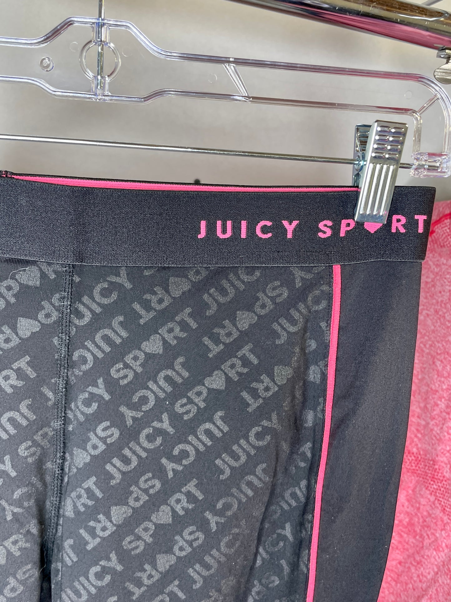 Juicy Couture Athletic Set Hot Pink and Black - Size XL