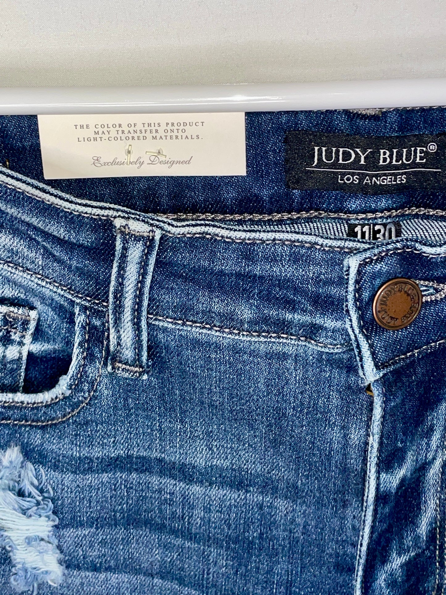 NWT Judy Blue Boyfriend Fit Women’s Blue Jeans - Size 11