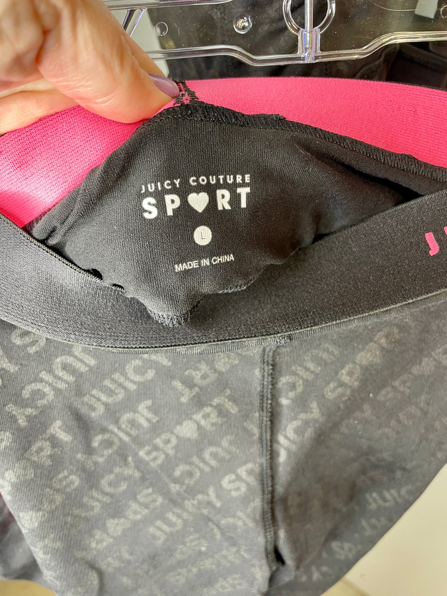 Juicy Couture Athletic Set Hot Pink and Black - Size XL