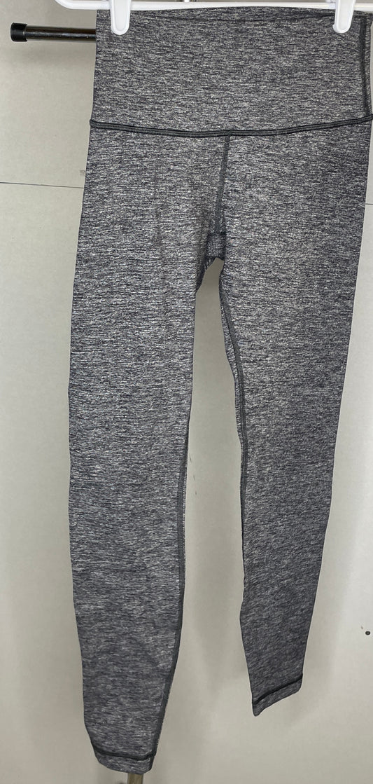 Lululemon Wunder Under High-Rise Tight Heathered Black Gray - Size 6