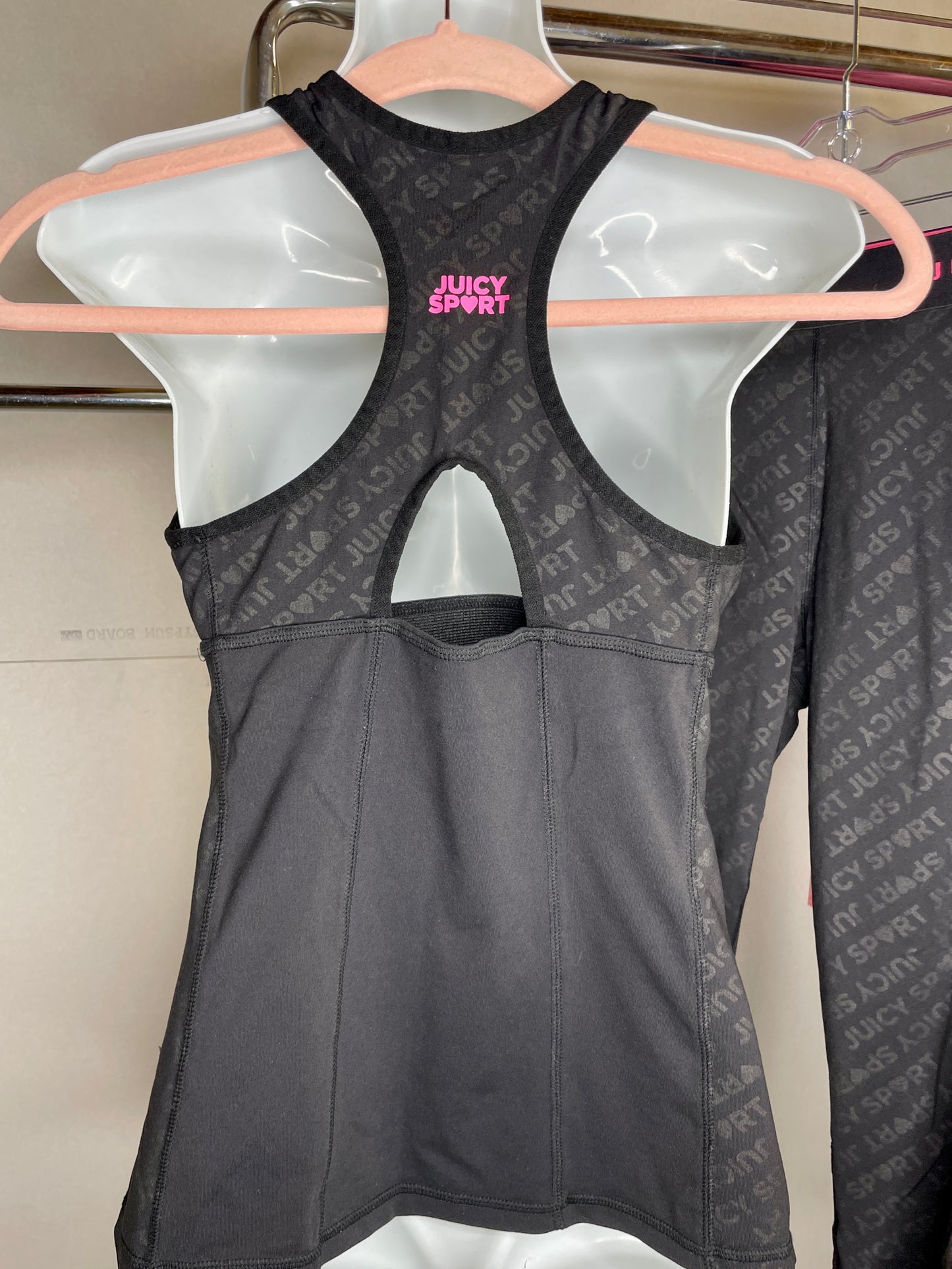 Juicy Couture Athletic Set Hot Pink and Black - Size XL
