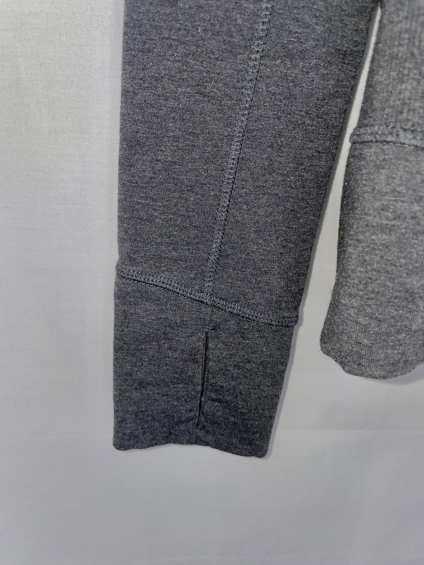 ATHLETA Polyester Cotton Full Zip Athletic Fit Hoodie Jacket Grey - Size S