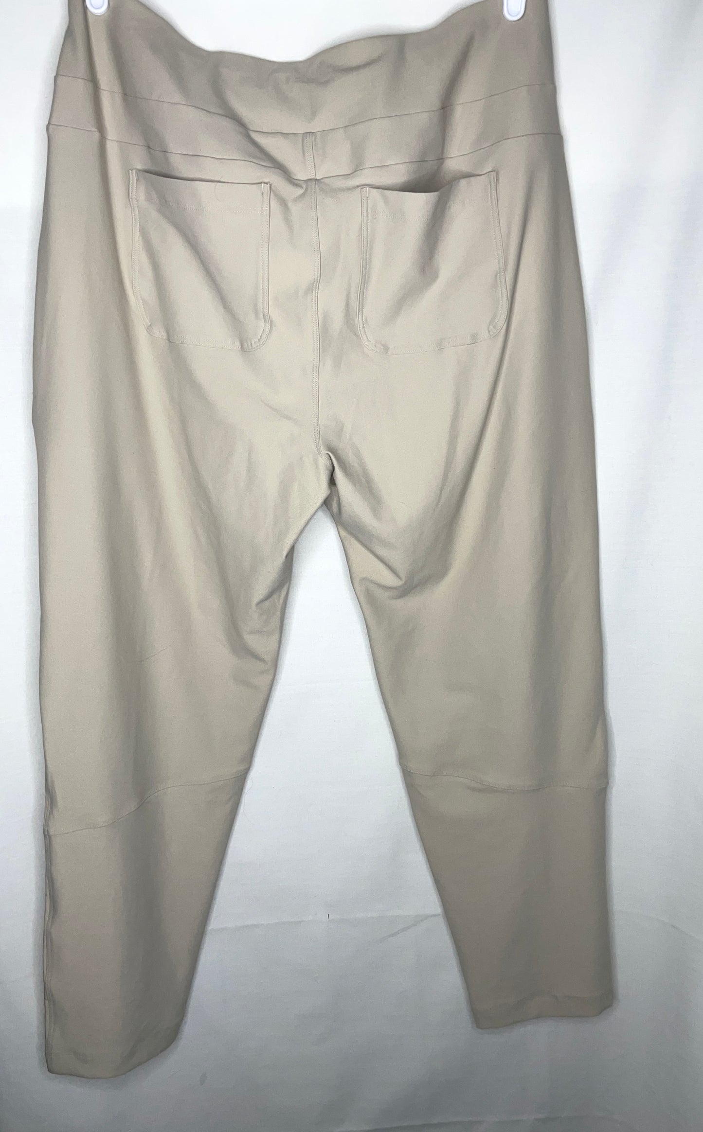 Avalanche High Waisted Beige Tan Stretch Yoga Athletic Pants - Size XL