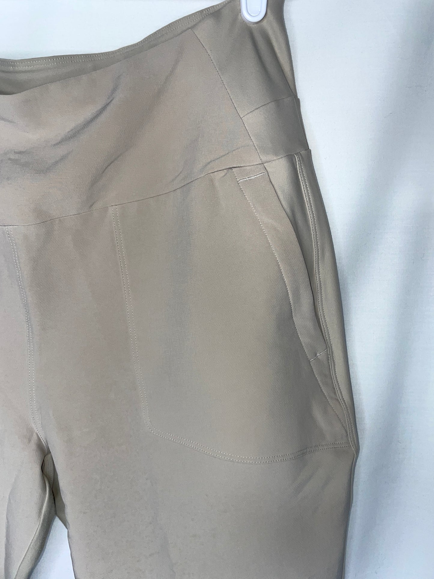 Avalanche High Waisted Beige Tan Stretch Yoga Athletic Pants - Size XL