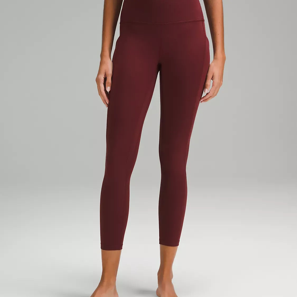 Lululemon Base Pace High Rise Legging Burgandy, Size 2
