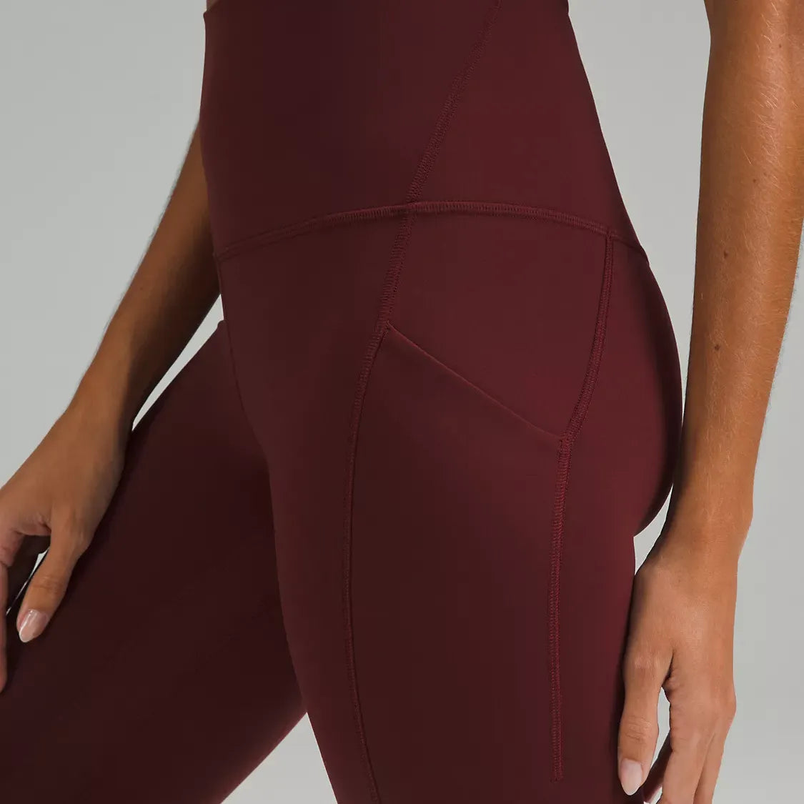 Lululemon Base Pace High Rise Legging Burgandy, Size 2