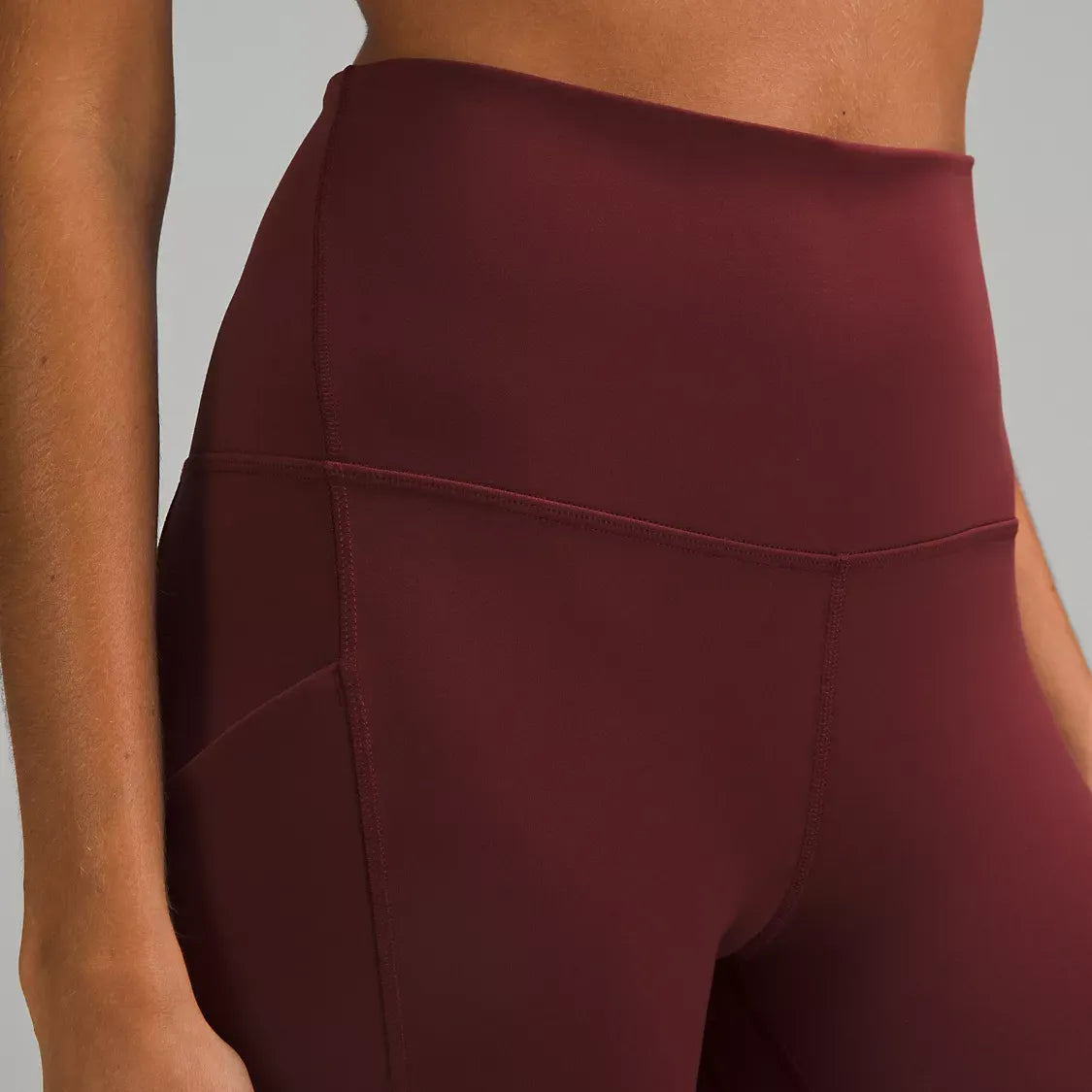 Lululemon Base Pace High Rise Legging Burgandy, Size 2